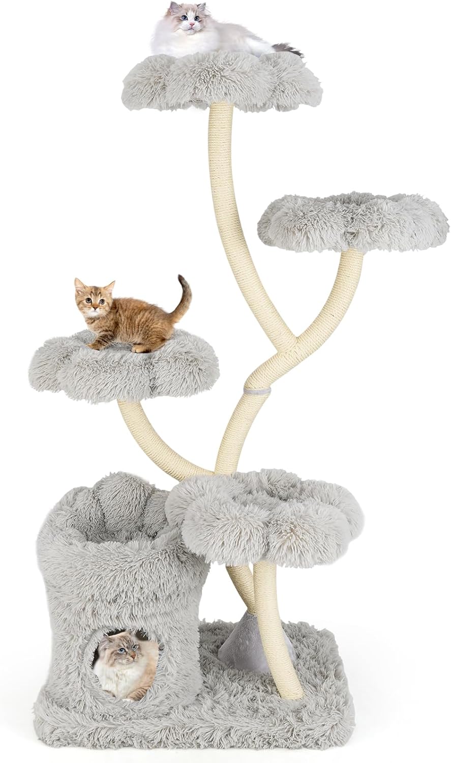 162cm Multi-Level Cats Climbing Tower with Condo for Indoor Kittens