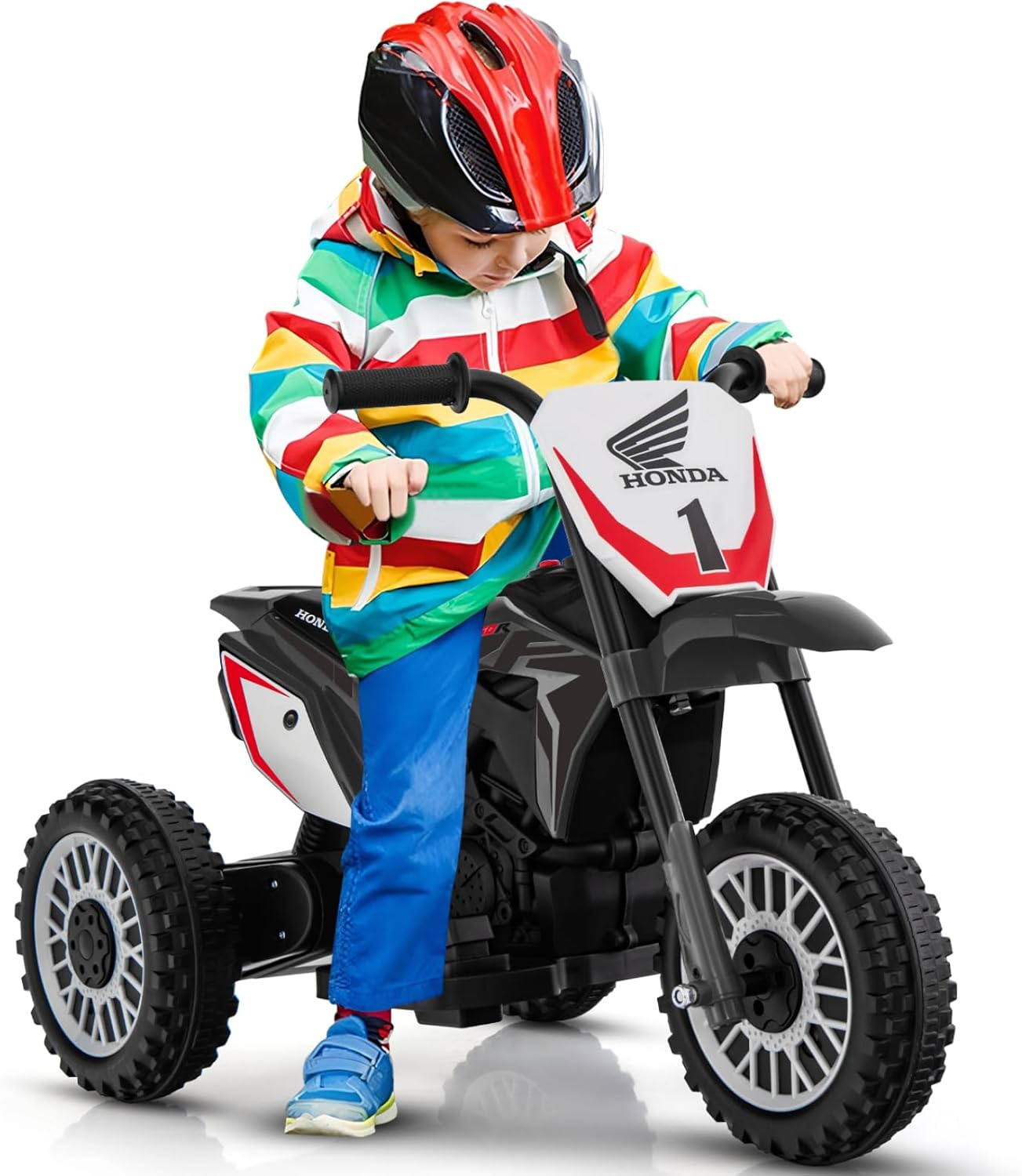 Honda Licensed Kids Ride On Motorbike with Horn Anti-slip Handlebars