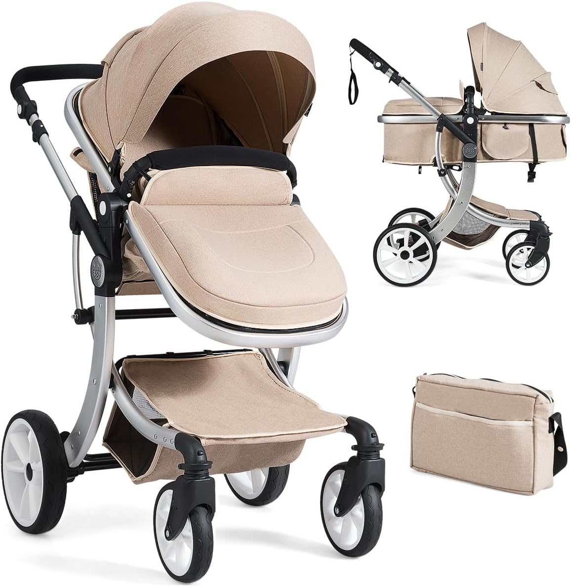 Foldable Infant Stroller with Rain Cover