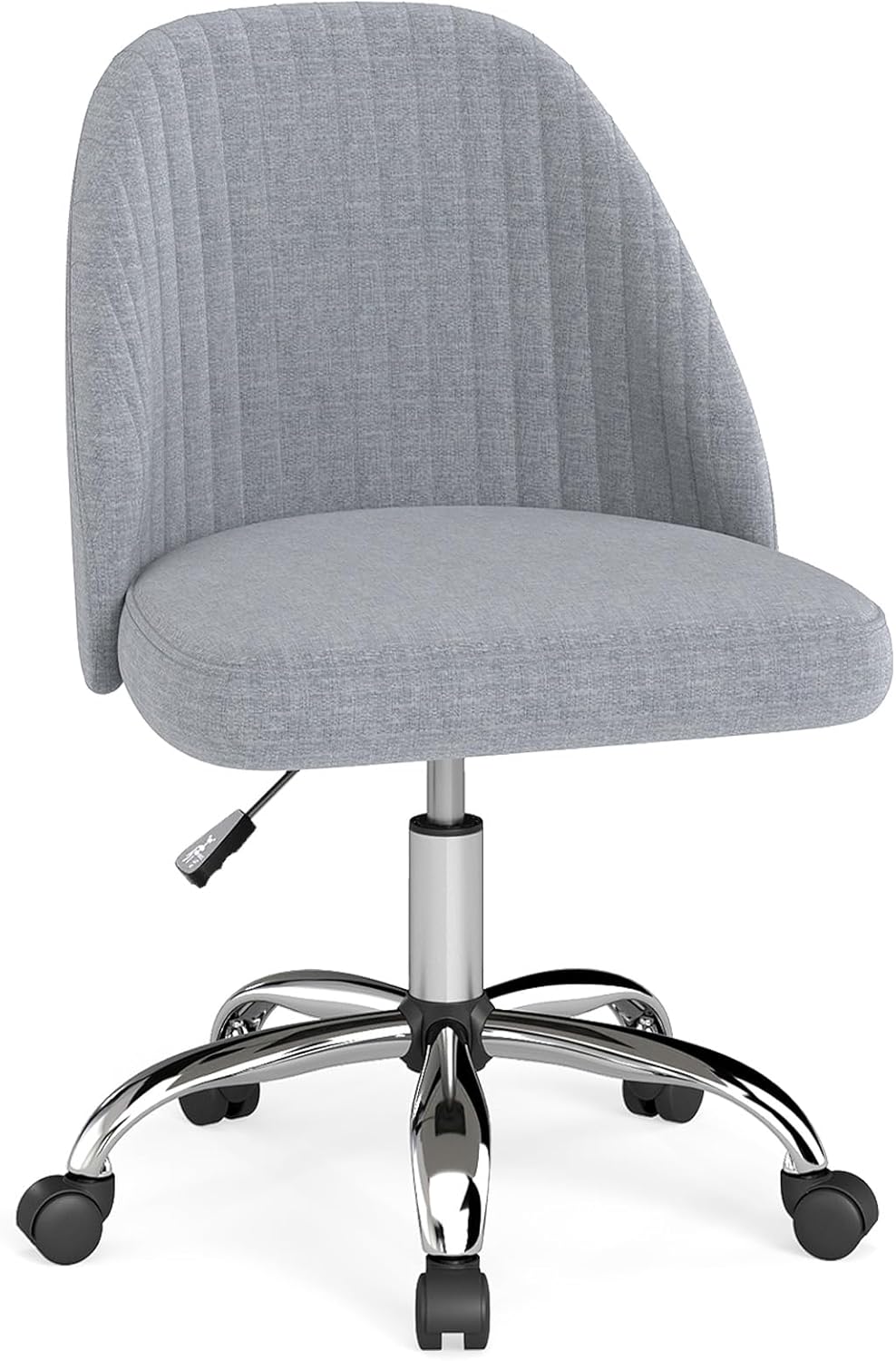 Swivel Office Chair, Ergonomic Armless Height Adjustable Desk Chair with Wheels