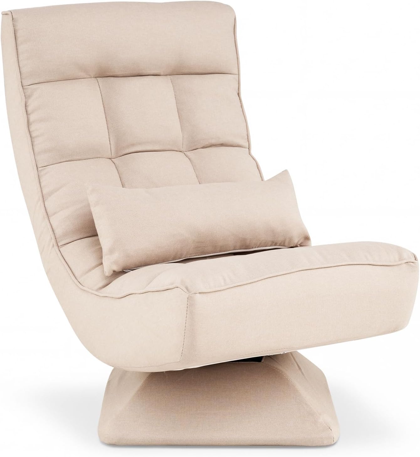 4-Position Adjustable Floor Chair with Swivel Base