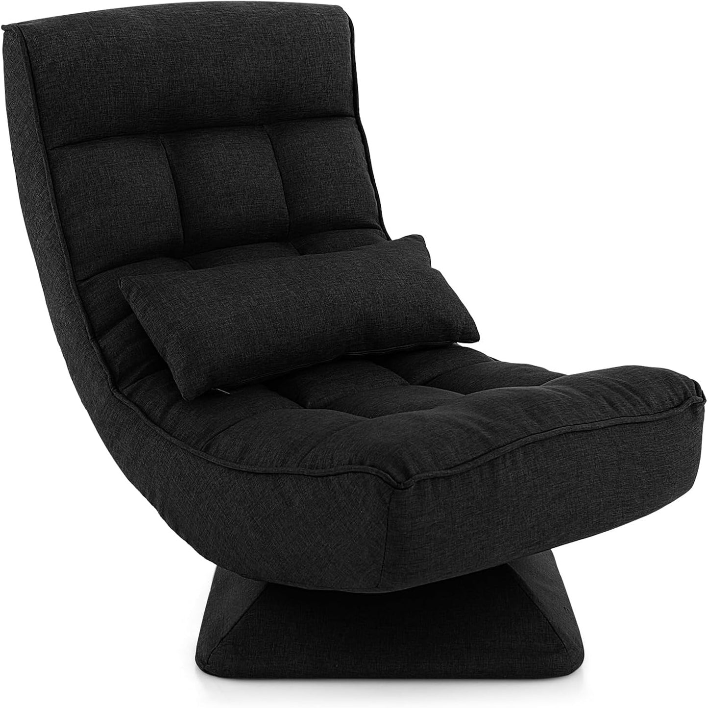 4-Position Adjustable Floor Chair with Swivel Base