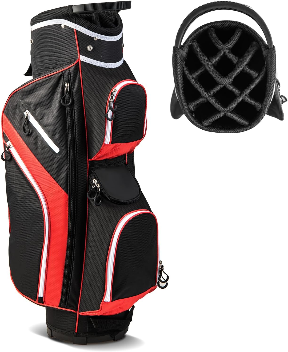 Golf Cart Bag, Golf Trolley Bag with 14 Way Dividers, Cooler Bag