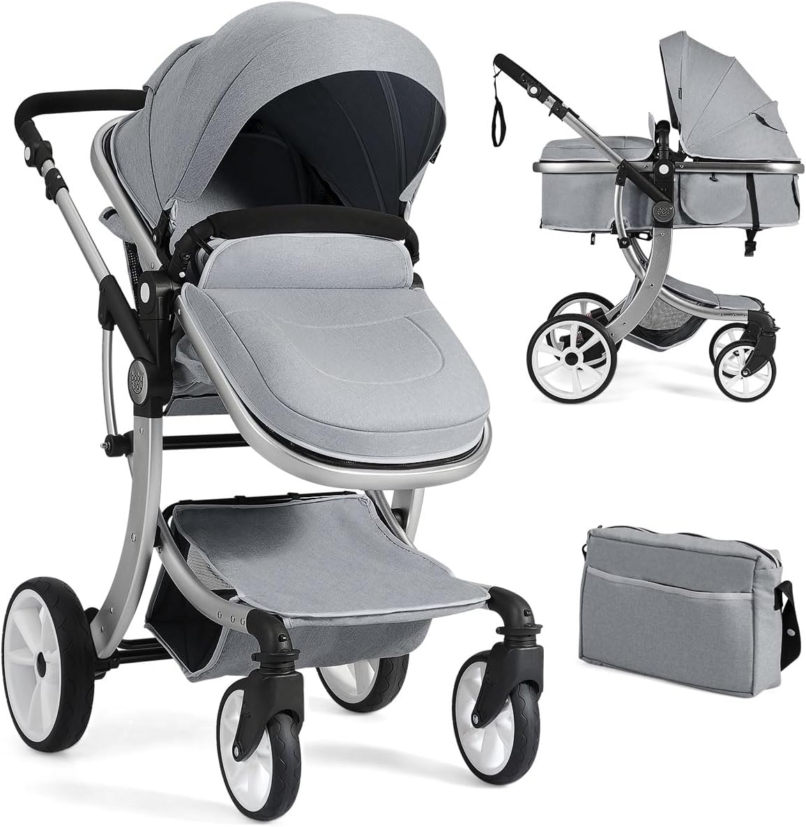 Foldable Infant Stroller with Rain Cover