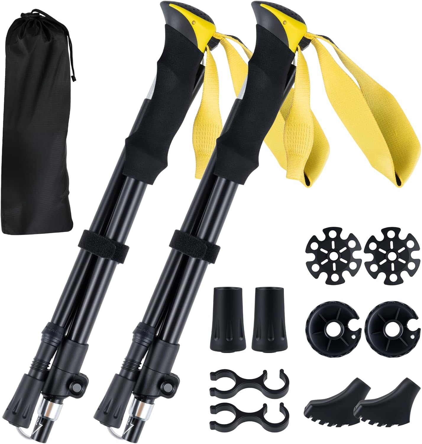 Lightweight Tri-fold Walking Sticks with Flip Lock and EVA Foam Handle