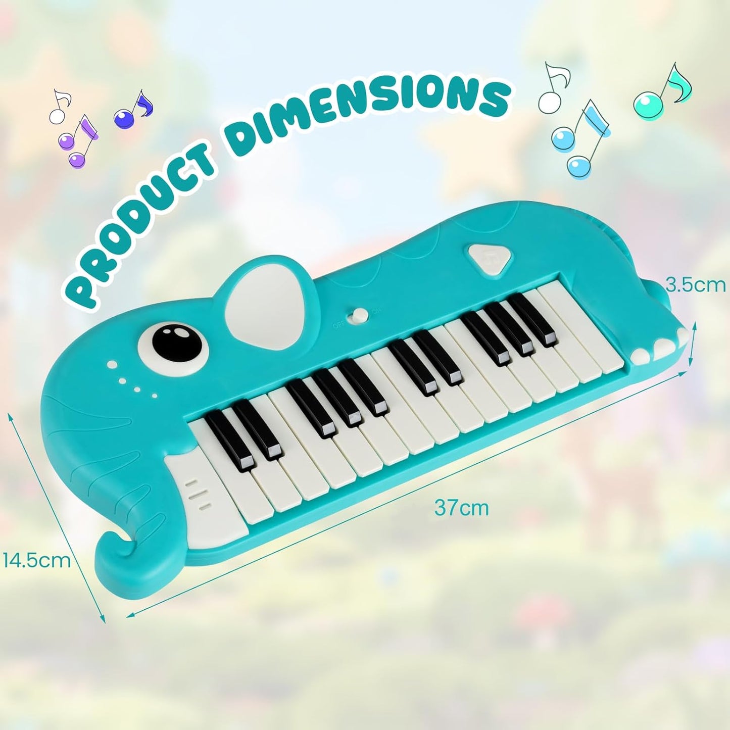 Kids Piano Keyboard, 25 Key Portable Digital Piano with Built-in Music & Light