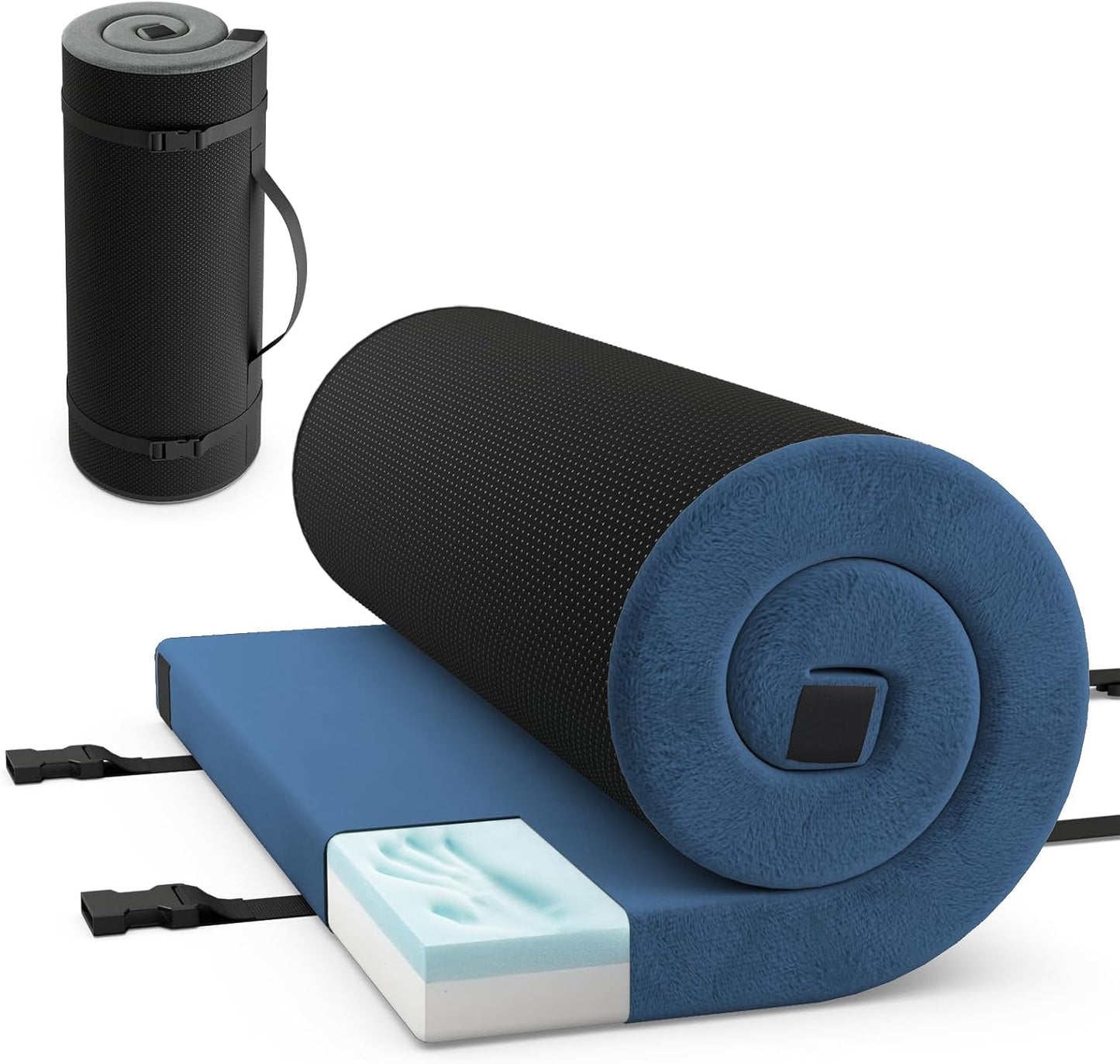 188 x 97 x 6.5cm Waterproof Roll up Travel Car Sleeping Pad with Fixing Straps