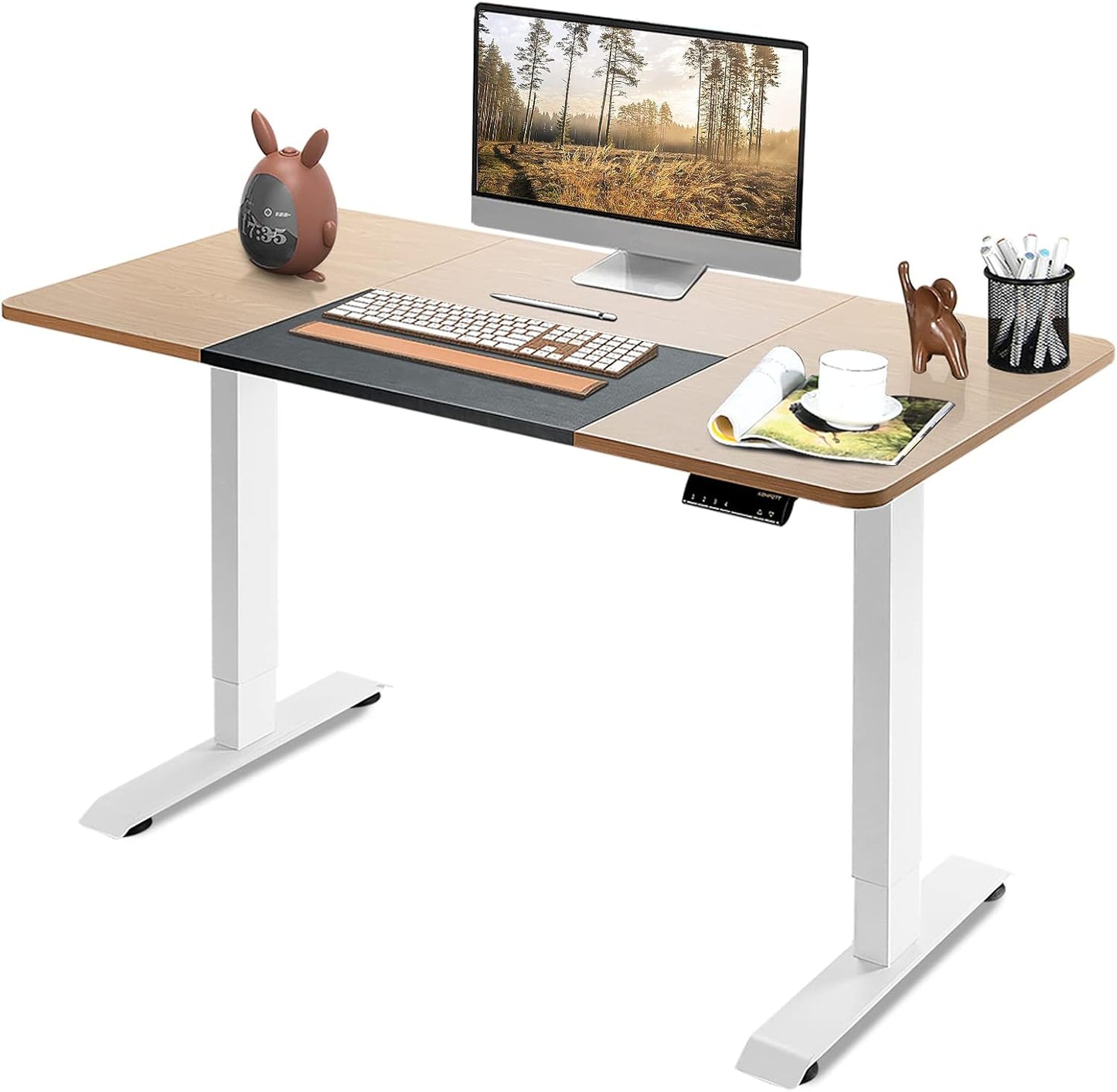 Electric Height Adjustable Standing Desk with Memory Smart Presets and Anti-Collision Function