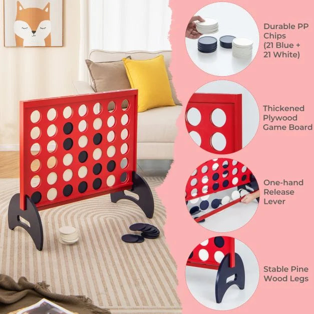 Giant 4-to-Score Game Set with Carrying Bag and 42 Pieces Jumbo Rings