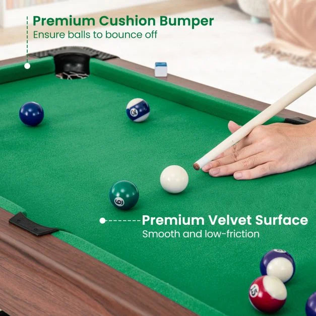 122 cm Wooden Pool Table for Kids and Adults