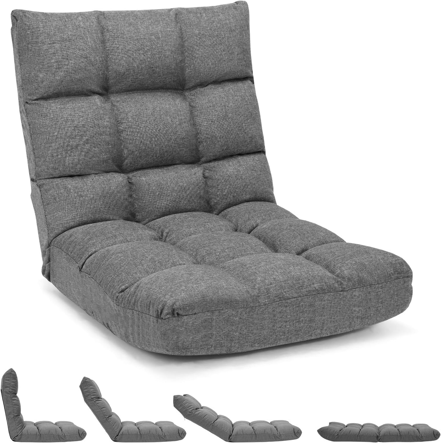 14-Positions Adjustable Lazy Floor Sofa Bed