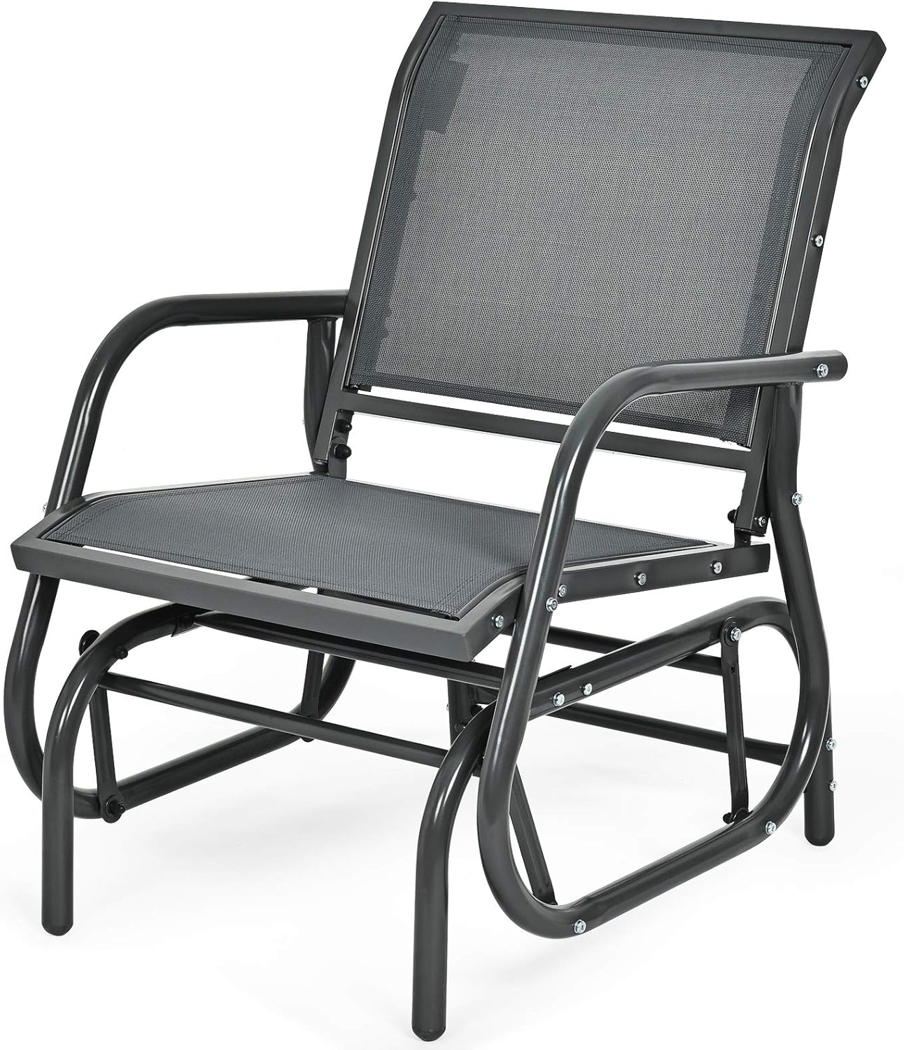Metal Frame Single Garden Glider Chair