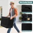 96 L Outdoor Storage Box with Rattan Patterns and Lockable Lid