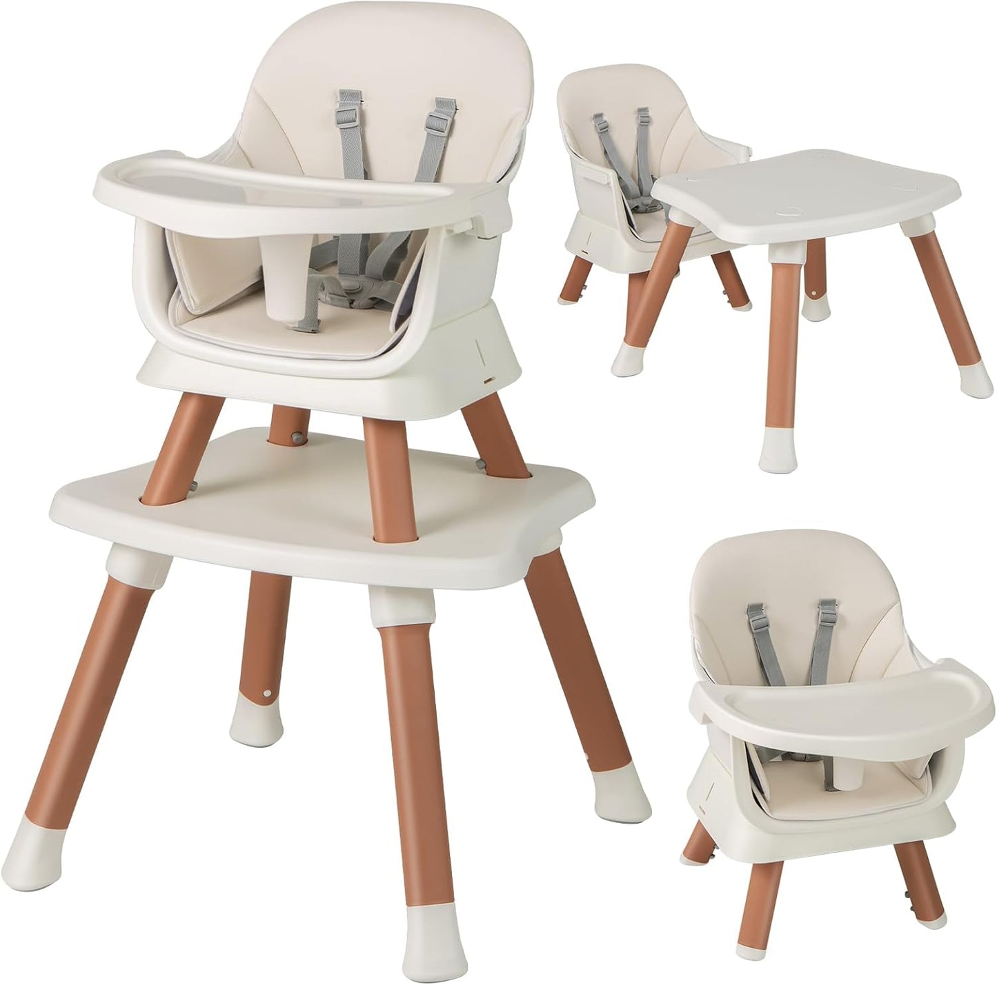 6 in 1 Convertible High Chairs for Babies and Toddlers