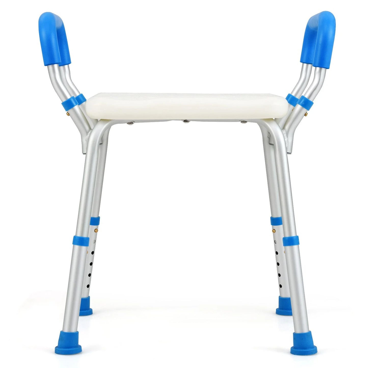 6 Positions Adjustable Bathtub Shower Stool with Detachable Handrails