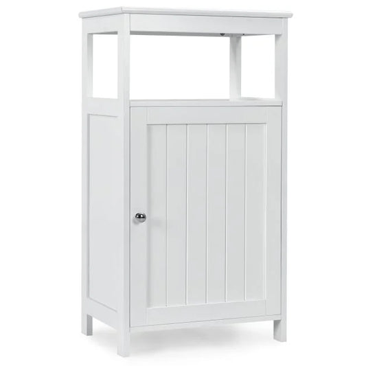 Freestanding Bathroom Floor Cabinet with Single Door and Adjustable Shelf