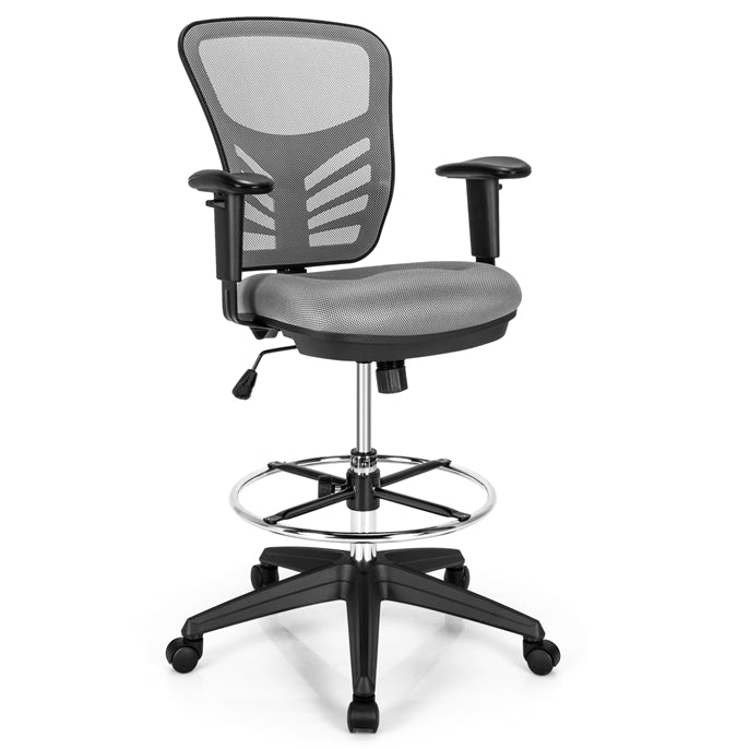 Ergonomic Swivel Office Chair with Adjustable Footrest