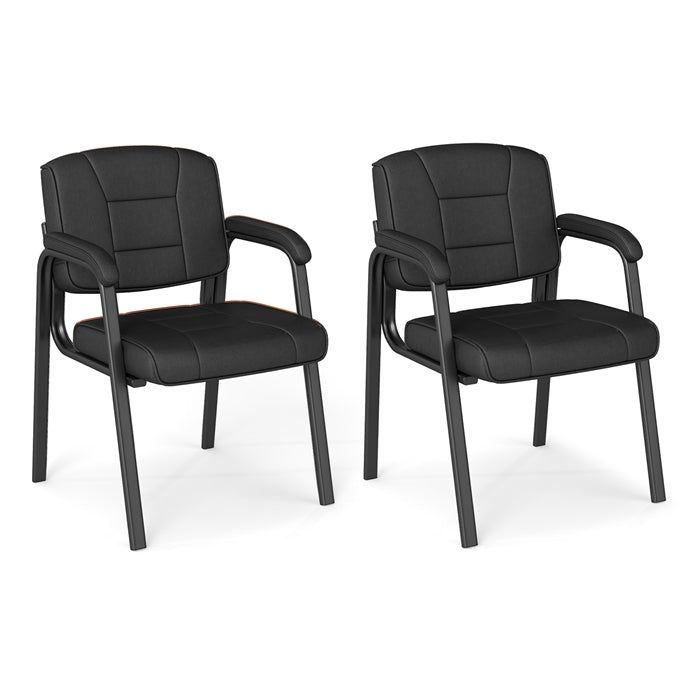 Set of 2 Big and Tall Guest Office Chair Waiting Room Chair for Reception Meeting