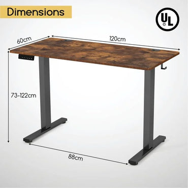 120 x 60cm Height Adjustable Standing Desk with 3 Memory Heights
