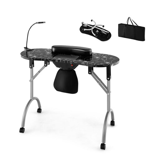 Folding Manicure Nail Table with Electric Dust Collector