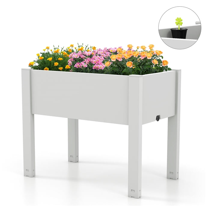 Raised Garden Bed 53L Self-Watering Planter Box with Water Level Monitor