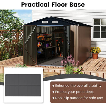 Plastic Tool Shed Floor Mat Grass Patio Floor Mat with Non-slip Surface