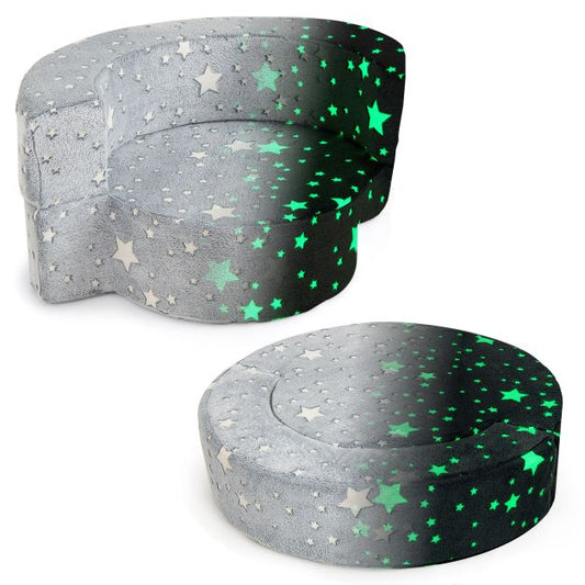 Convertible Glow-in-the-Dark Kids Sofa with Removable Washable Cover