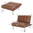 Single Sofa Chair with 3-Position Adjustable Backrest for Home Office