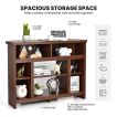 Wood Corner Universal TV Stand with Storage Cabinets and Adjustable Shelves
