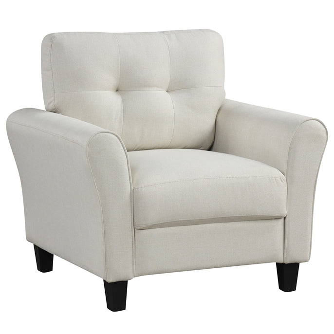 Tufted Upholstered Accent Chair with Non-slip Foot Pads