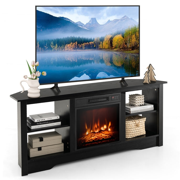 147cm TV Stand for TVs up to 65 Inches with 6 Open Storage Shelves