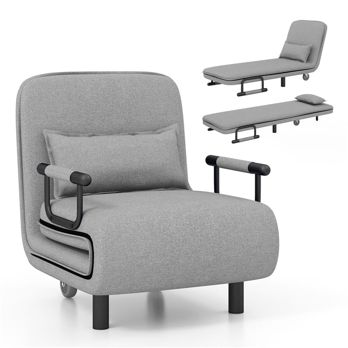 3-in-1 Convertible Sofa Bed with 5-Position Adjustable Backrest