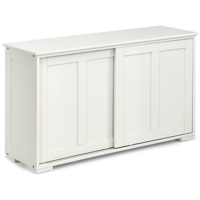 Storage Sideboard with Sliding Door and Double Partition