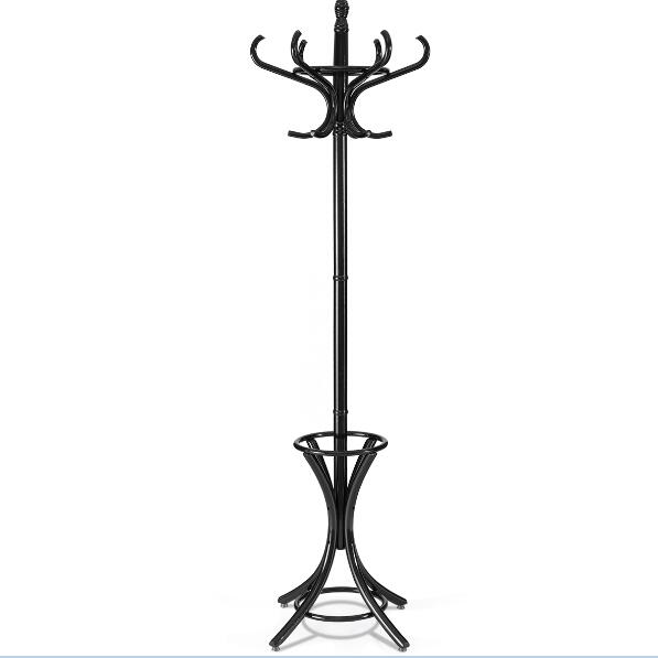 12 Hooks Freestanding Coat Rack with Umbrella Holder