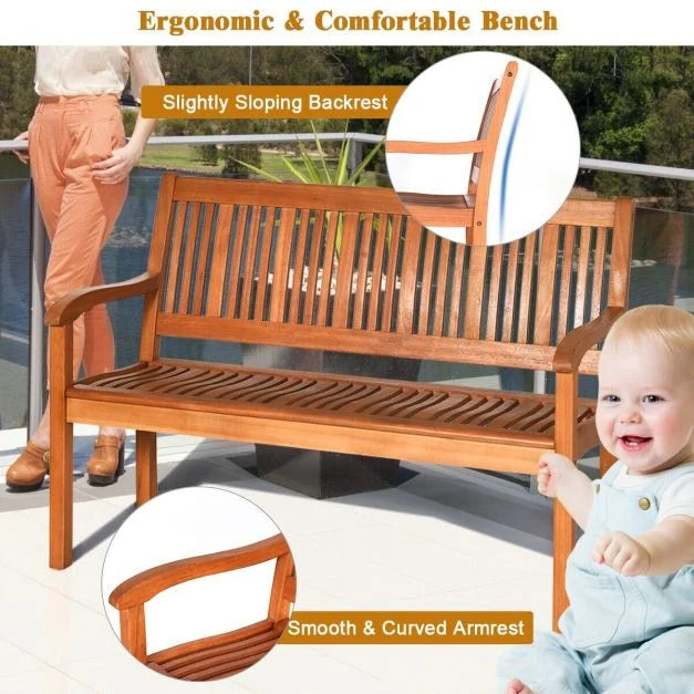 2 Seater Garden Bench for Balcony Patio Backyard and Poolside