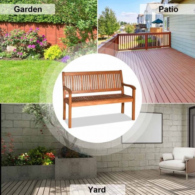 2 Seater Garden Bench for Balcony Patio Backyard and Poolside