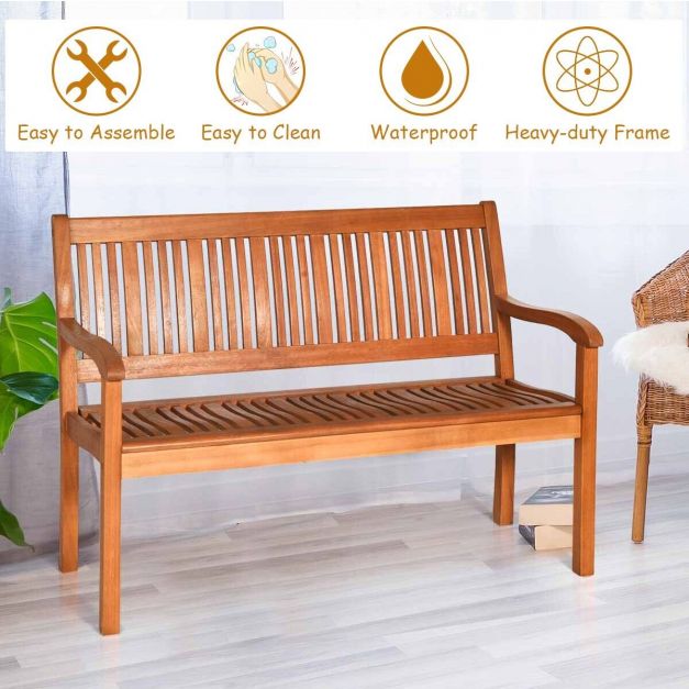 2 Seater Garden Bench for Balcony Patio Backyard and Poolside