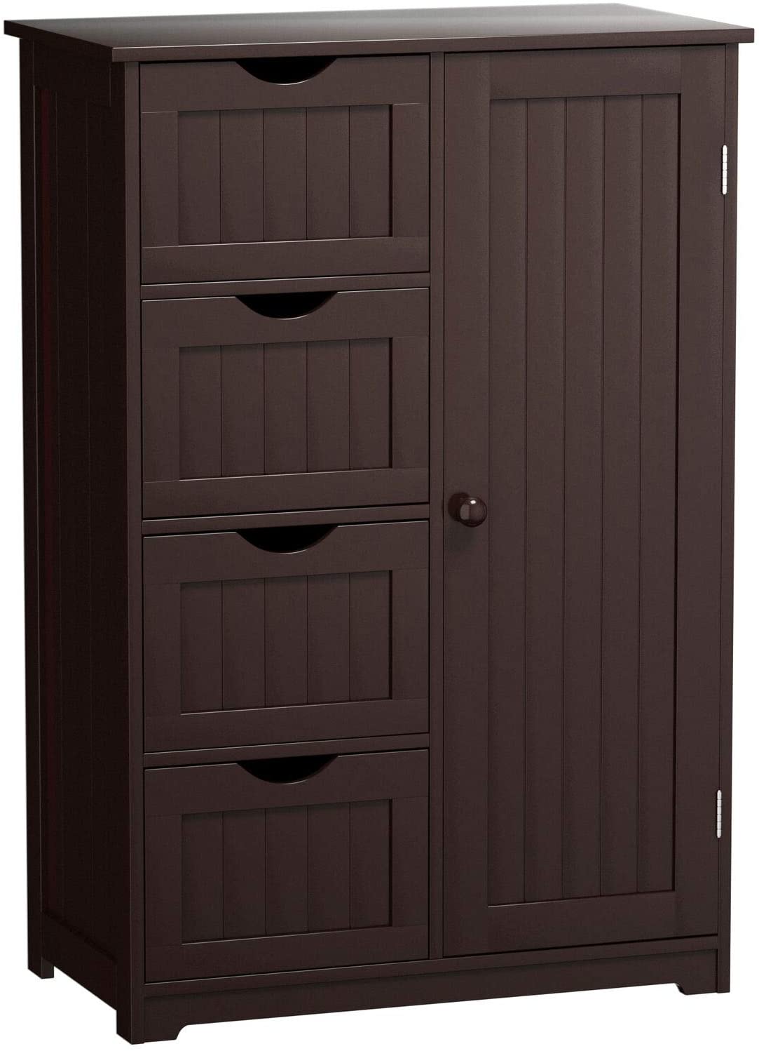 Freestanding Storage Cupboard with Adjustable Shelf and Drawers