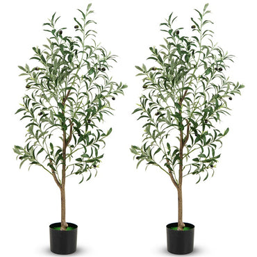 130cm Tall Artificial Olive Tree with Realistic Fruits