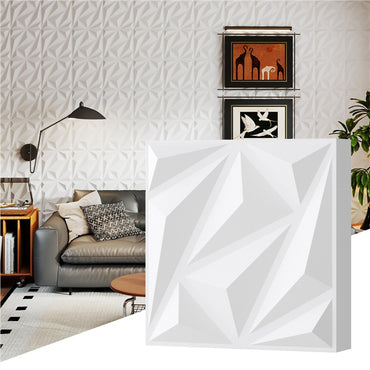 20-Pack 3D Acoustic Wall Panels with Diamond Texture