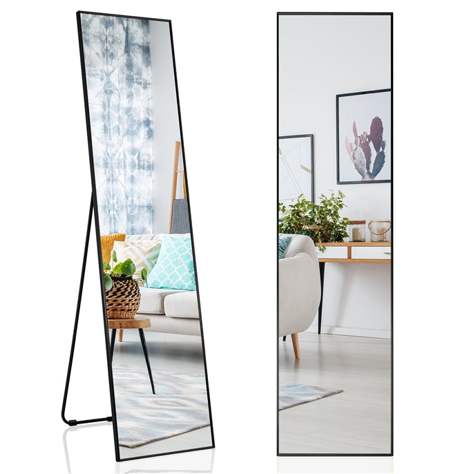 160x40cm Wall Mounted/Leaning/Free Standing Aluminum Alloy Frame Floor Mirror