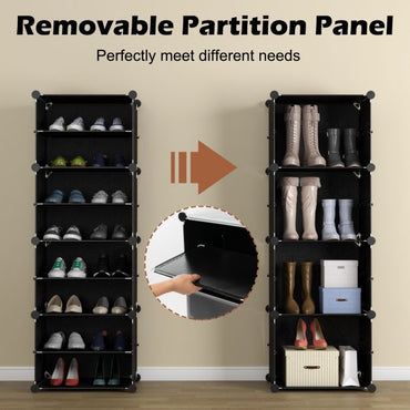 48 Pairs Expandable Modular Shoe Storage Cabinet with Door