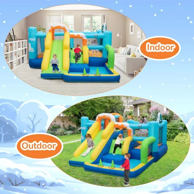 Jumbo Inflatable Bounce Castle with Long Slide Large Ball Pit Blower NOT Included