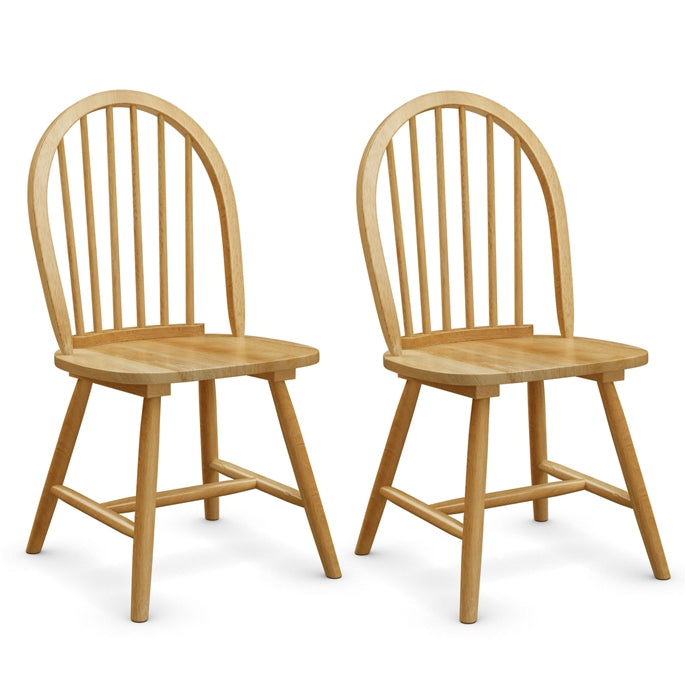 2 Piece Wooden Kitchen Dining chairs with High Spindle Back