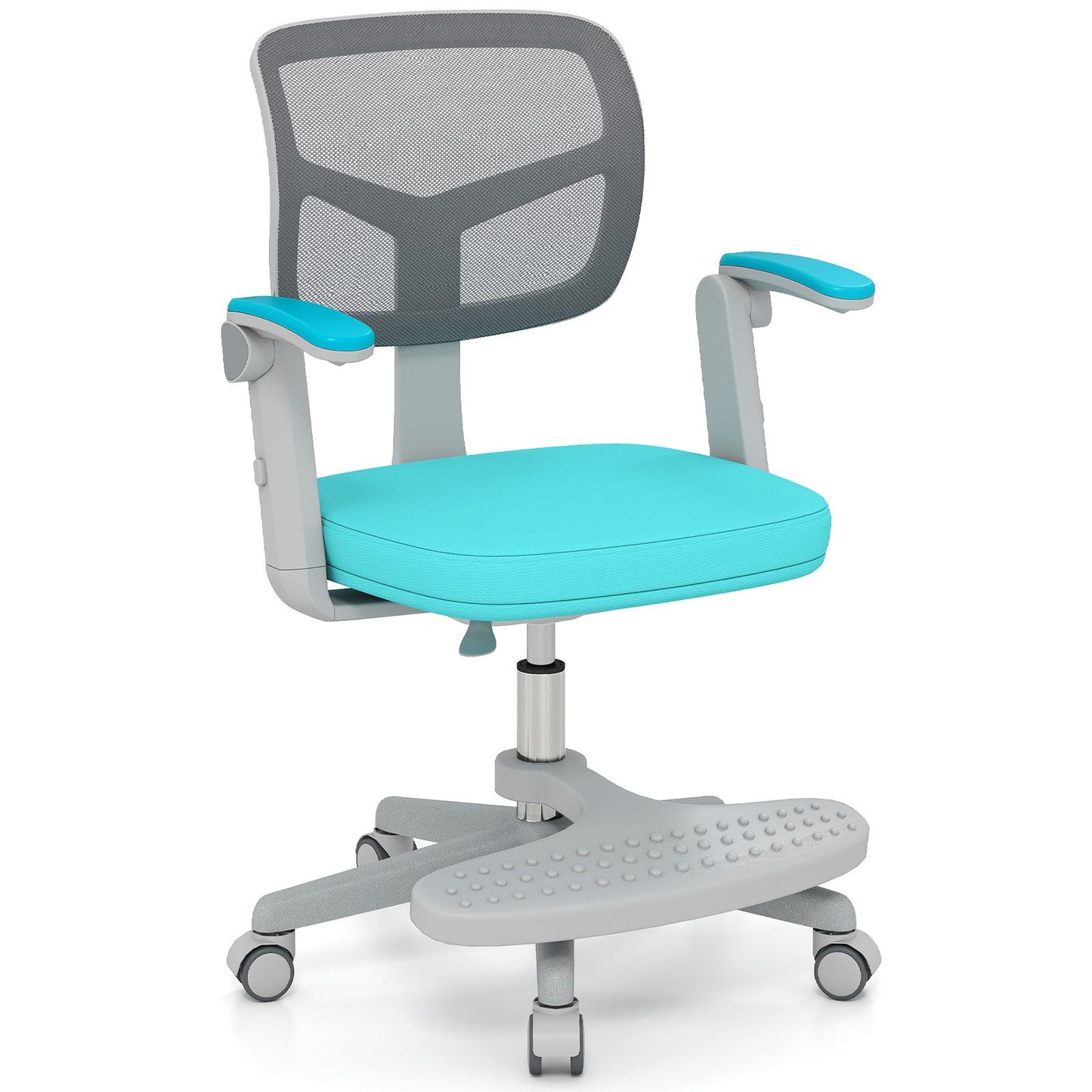 Kids Desk Chair Children Study Chair with Adjustable Height Armrest and Footrest