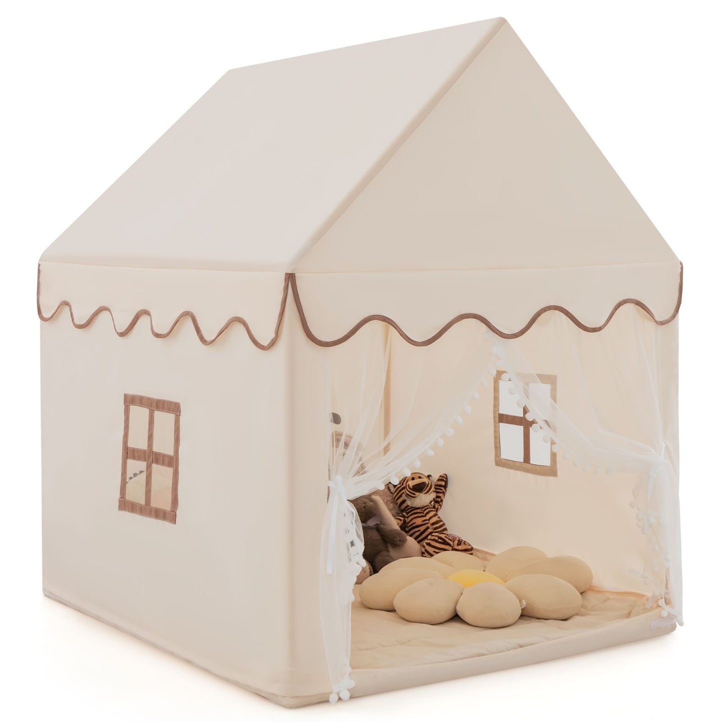 Kids Play Tent with Padded Mat Indoor Playhouse