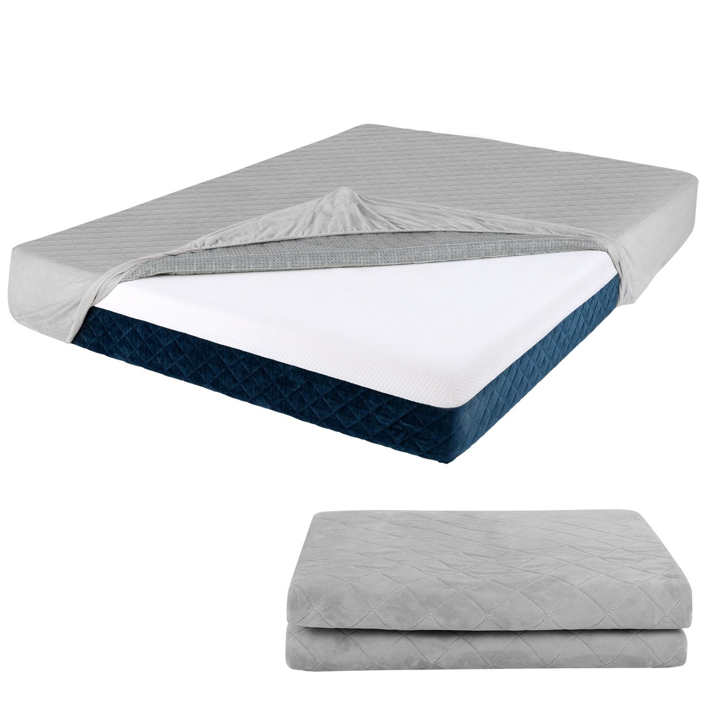 Twin/Queen/King Size Luxury Super Soft Velvet Mattress Protector