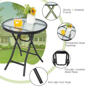 Folding Garden Side Table
