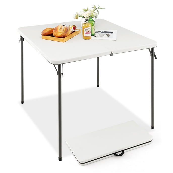 Portable Plastic Dining Camping Trestle Table for Indoor Outdoor Use