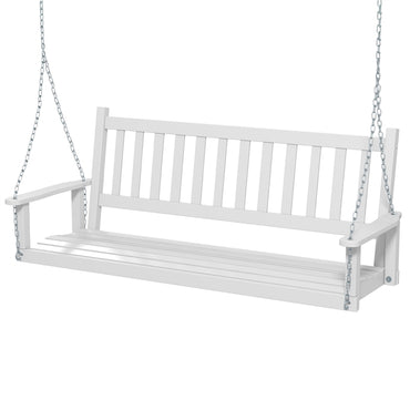 2/3 Person Wooden Outdoor Porch Swing with Adjustable Upper Chains